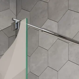 Bernstein Duschabtrennung Bernstein EX101 Walk-In Nano Echtglas Milchglas Wave 1200mm