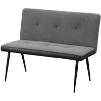 Hti-Living Polsterbank Joschka Anthrazit/Grau 112 x 40 x 48 cm