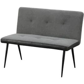 Hti-Living Polsterbank Joschka Anthrazit/Grau 112 x 40 x 48 cm