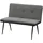Hti-Living Polsterbank Joschka Anthrazit/Grau 112 x 40 x 48 cm