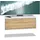 Vladon Lana Lowboard 80 x 29 x 37 cm Weiß matt/Eiche