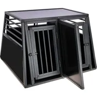 Kerbl Transportbox Vacation, Alu, zweitürig (Hund, Abschliessbar, Atmungsaktiv), Tiertransport