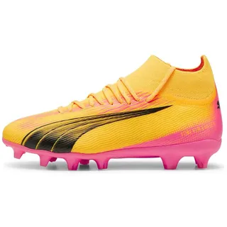 Unisex Youth Ultra Pro Fg/Ag Jr Soccer Shoes, Sun Stream-Puma Black-Sunset Glow, 31 EU