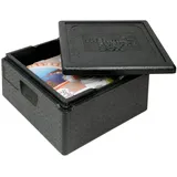 Thermo Future Box Quadratische Thermobx Kühlbox, Transportbox Warmhaltebox und Isolierbox mit Deckel,21 Liter Pizzabox,Thermobox aus EPP (expandiertes Polypropylen)