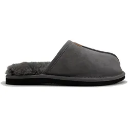 thies Schaffellpantoffel Sheepskin Slipper dunkelgrau Hausschuhe Herren