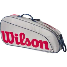 Wilson Junior 3 Tennistasche - Grey Eqt / New Red - One Size