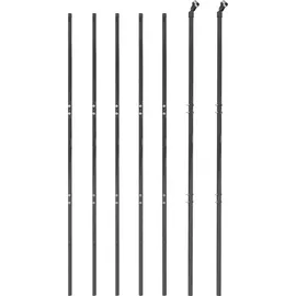 vidaXL Maschendrahtzaun Anthrazit 2x10 m Verzinkter Stahl