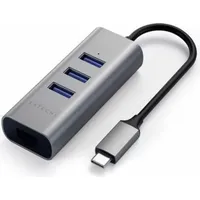 Satechi Type-C 2-in-1 3 Port USB 3.0 Hub & Ethernet space grey