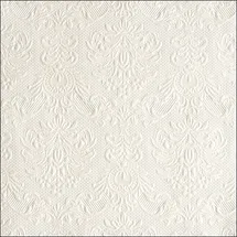 Ambiente Home Ambiente Servietten Lunch / Party 33x33cm Elegance Pearl White geprägt / embossed