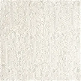 Ambiente Home Ambiente Servietten Lunch / Party 33x33cm Elegance Pearl White geprägt / embossed