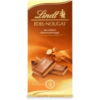 Lindt Schokolade Edel-Nougat | 5 x 100 g Tafel | Vollmilch-Schokolade mit zartem Haselnussnougat | Schokoladentafel | Schokoladengeschenk