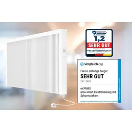 Evarmo areo smart Flächenspeicherheizung 2600 Watt digitales Thermostat mit LCD-Display
