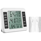 Kühlschrank Thermometer mit 2 Sensoren Temperatur Alarm MIN MAX Trend