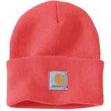 Carhartt Strickmütze mit Krempe für Herren, Coral Glow, Einheitsgröße - Einheitsgröße