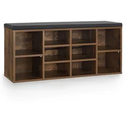 Schuhregal aus Holz 104 x 30 x 48 cm - Antike Holzoptik