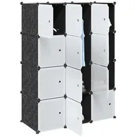 vidaXL Regalsystem 12 Würfel mit Aufhängestangen 12-St Weiß