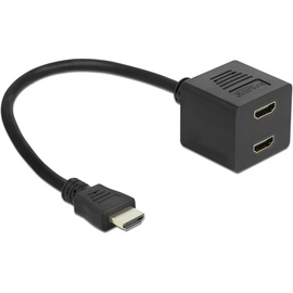 DeLOCK 65226 Adapter mit Ethernet 1x HDMI Stecker - 2x HDMI Buchse