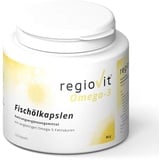 RegioVit® Omega-3 Fischölkapseln I Nahrungsergänzung I langkettige Omega 3-Fettsäuren I 45%-Gesamt-Omega-3-Fettsäure-Anteil I hochkonzentriert I Rohstoffe I Leistungsfähigkeit I Vitalität