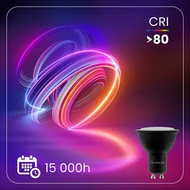 Lumiled 10x Led-lampe GU10 3W = 270lm 6500K Kaltweiß Schwarz Lumiled