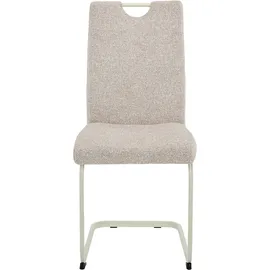 Hela Freischwingerstuhl Tivoli Mikrofaser creme 2er Set