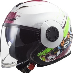 LS2 OF570 Verso Spring Jet Helm, wit-pink, 2XL