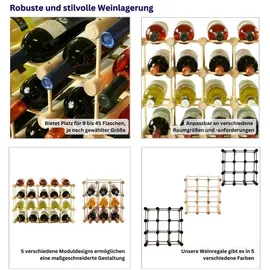 Proregal Weinregal Braun geölt | Flaschenregal