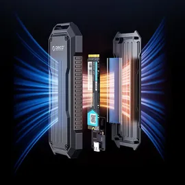 ORICO OXS2C3-G2 M.2 NVMe SATA Ssd USB-C 3.2 Tactical Verstärkter Taktischer Laufwerksschacht – Grau