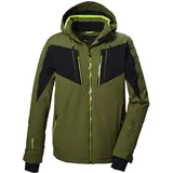 KILLTEC Herren Skijacke/Funktionsjacke mit abzippbarer Kapuze, Schneefang und Unterarmventilation KSW 413 MN SKI JCKT, moos, L, 41983-000