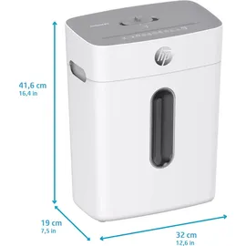 HP OneShred 8CC Black, Aktenvernichter, Sicherheitsstufe P-4, Cross Cut, 8 Blatt, 2826, schwarz/Silber, Partikelschnitt