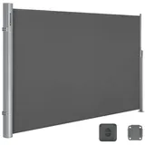 Songmics Aluminium Seitenmarkise 160 x 400 cm Grau