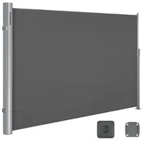 Songmics Aluminium Seitenmarkise 160 x 400 cm Grau