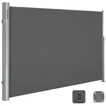 Songmics Aluminium Seitenmarkise 160 x 400 cm Grau