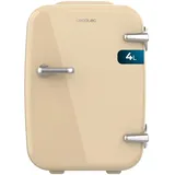 Cecotec Mini-Kühlschrank Bolero MiniCooling 4L Havanna Cream, Betrieb mit 12V-220V, Kompatibel mit Auto und Wohnwagen, Kühl- und Heizfunktion, Temperaturbereich 5-65o, Einfacher Transport.