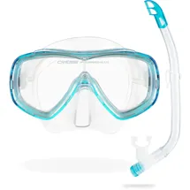 Cressi Ondina Vip Junior-schnorchelset - Clear / Aquamarine - 7-13 Jahre