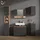 livinity Livinity® Badschrank, Ronco, Anthrazit mit Wabenstruktur, 30 x 59 cm Badezimmer,