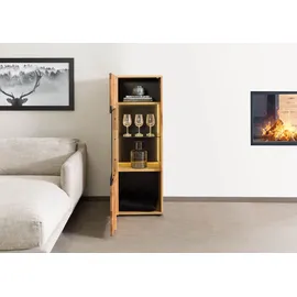 MASSIVMOEBEL24.DE Highboard 50 x 43,5 x 143 cm Wildeiche Natur geölt/lackiert / Braun