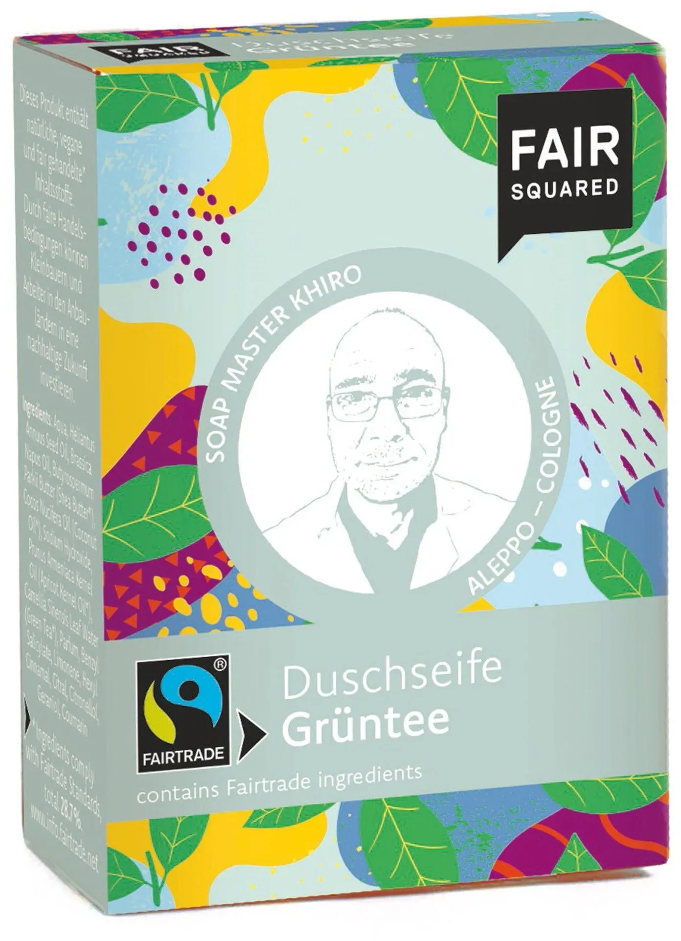 Fair Squared Fairtrade Jubiläum Duschseife Grüntee 80 g