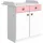WIMEX Wickelkommode Cindy2 rosa (weiß, rosé), B:91cm H:101cm T:75cm, Holzwerkstoff, Wickelkommoden, Wickelkommode, umbaufähig zur Kommode