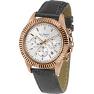 Chronograph JACQUES LEMANS "La Passion", schwarz, weiß, Armbanduhren, Damen, Quarzuhr,Armbanduhr,Damenuhr,Herrenuhr,Edelstahlarmband,Stoppfunktion