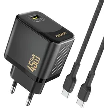 DUDAO A28C 45W GaN Wandladegerät + Schwarz
