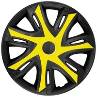 NRM Radkappen N-POWER BICOLOR, 14 in Zoll, N-Power Bicolor Radzierblenden 14" für Stahlfelgen gelb|schwarz