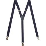 Olata schmale Hosenträger Y Form – längenverstellbare Unisex Hosenträger – 2 cm. Blau - Einheitsgröße