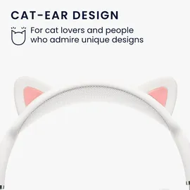 kwmobile Katzenohren Kopfband Abdeckung kompatibel mit Apple AirPods Max - Cat Ear Stirnband Polster - Kopfhörer Aufsatz in Weiß Pink