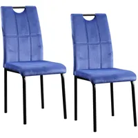 Hti-Living Stuhl Denton Velvet Blau