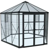 CANOPIA Oasis Gewächshaus Aluminium Grau Polycarbonatplatten 6 mm 8,60 m2
