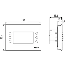 Theben Display mit Multifunktion VARIA 826S WH KNX