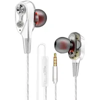 3.5mm In-Ear kopfhörer mit Kabel Kopfhörer Stereo in Ear kopfhörer Kabel Ohrhörer mit Mikrofon und Lautstärkeregler, Leichte Ohrhörer mit 3.5mm Kopfhörern Weiß
