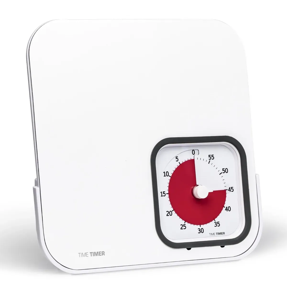 Time Timer MOD Whiteboard-Timer Lernuhr für Kinder 20x20 cm Weiß/Rot Kunststoff - Abnehmbare Zeitscheibe, geräuschlos, magnetisch