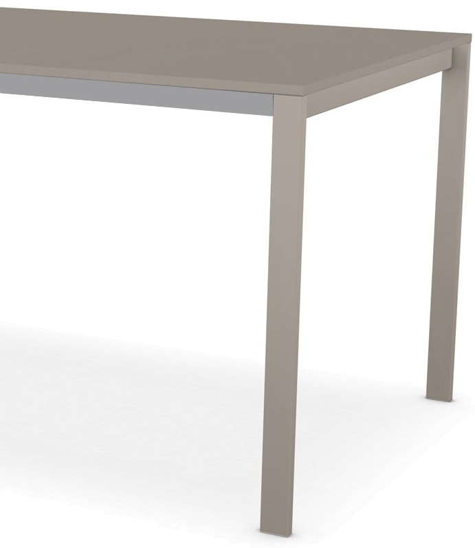 Kristalia be-Easy Fenix-NTM® Indoor Tisch ausziehbar Tischplatte Biberbraun Ottawa 0717, Beine Biberbraun Ottawa 0717 lackierter Stahl | 79 x 123 / 163 / 203cm