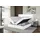 altdecor BOXBETT LED mit H3-Matratze und Lattenrost - NOEL GOLD - 200x200 Weiß